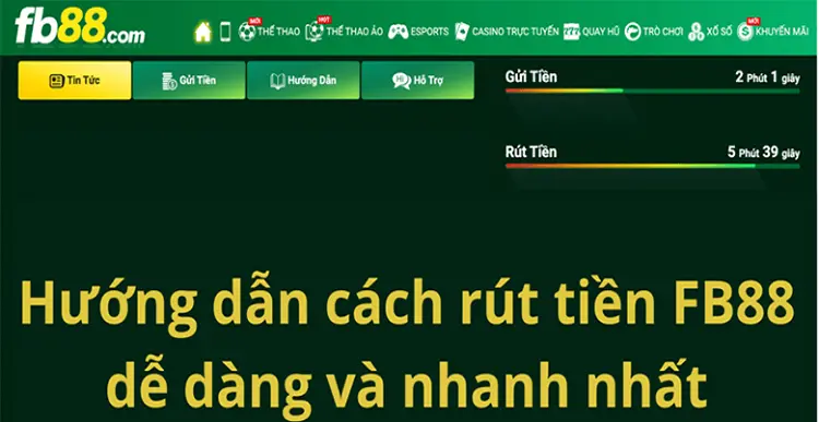 Điều kiện để rút tiền thành công ngay lần đầu FB88